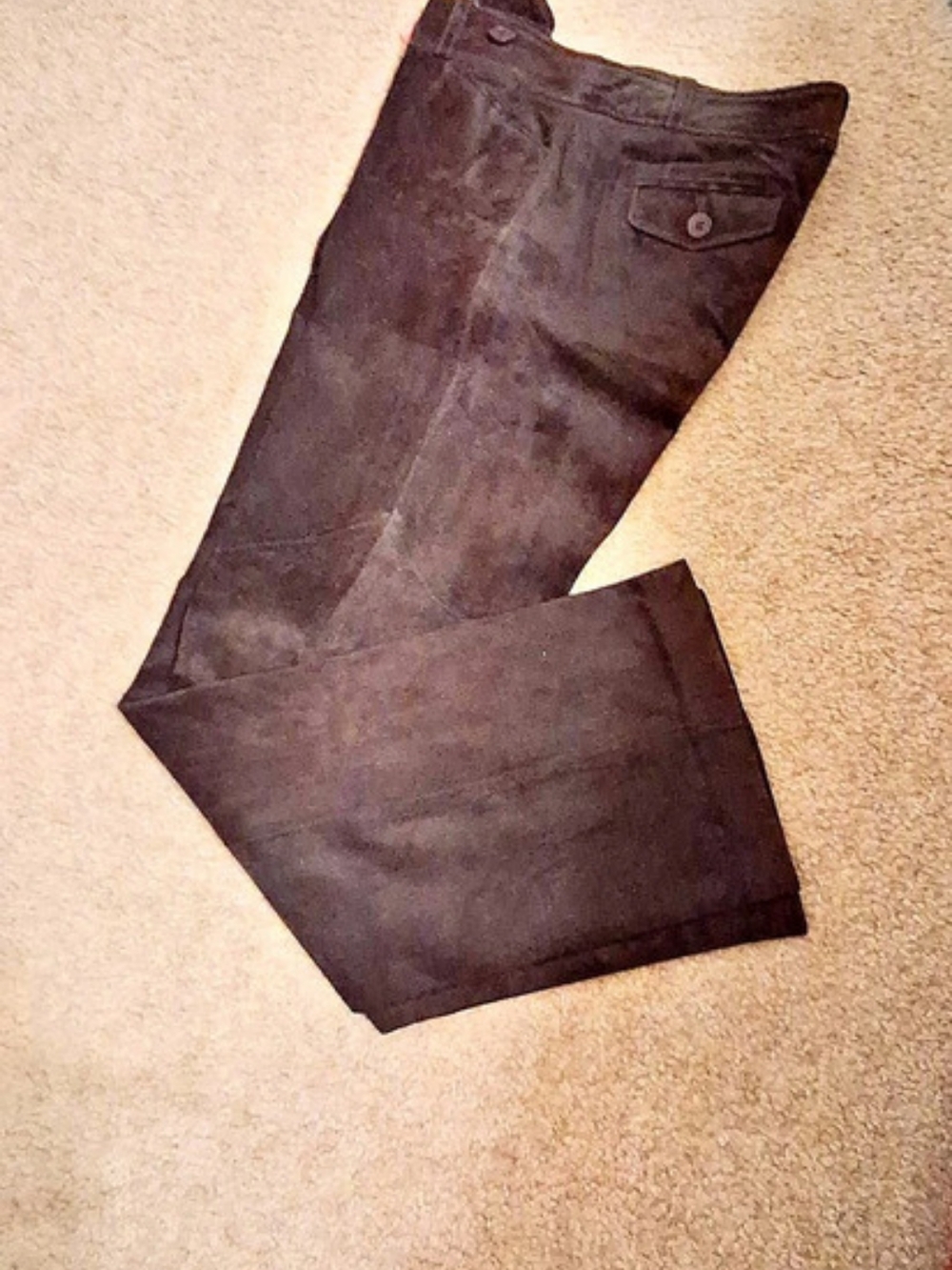 Genuine Suede Chocolate Brown Pants
